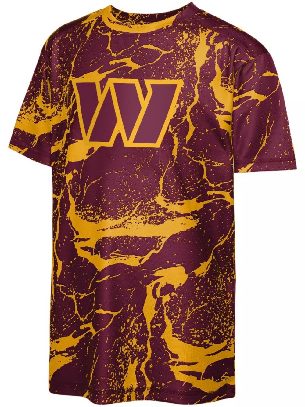 Youth Washington Commanders Maroon Endzone Sublimation T-Shirt